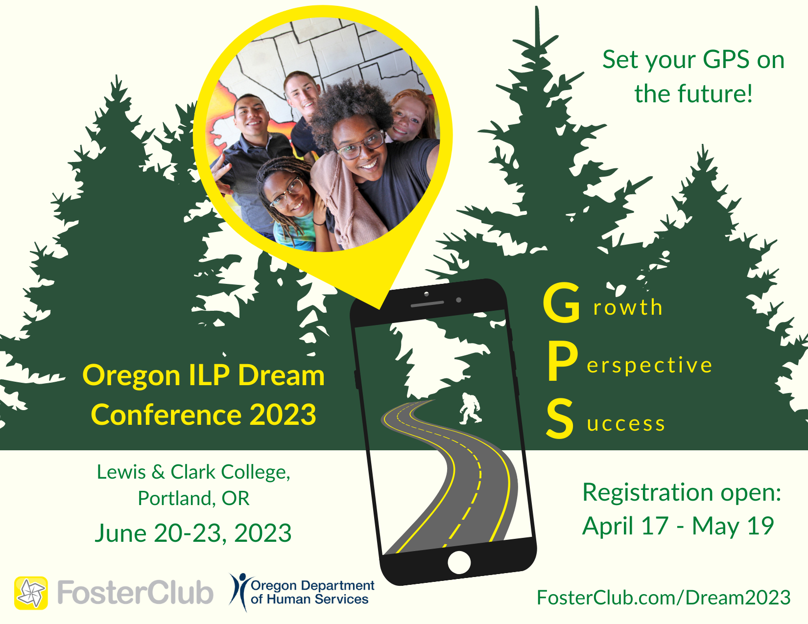 Oregon Dream 2023 Save the Date - June 20-23, 2023 - Registration open April 17 - May 19