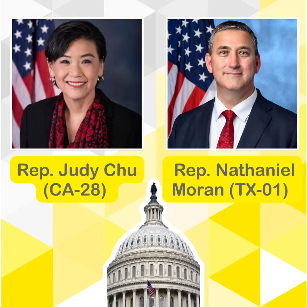 2 congressional representative photos and a photo of congressional building
